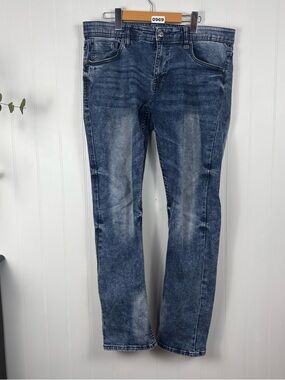 Projekt Raw Slim Jeans Distressed Wash Stretch Denim Streetwear